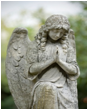 Angel of stone praying